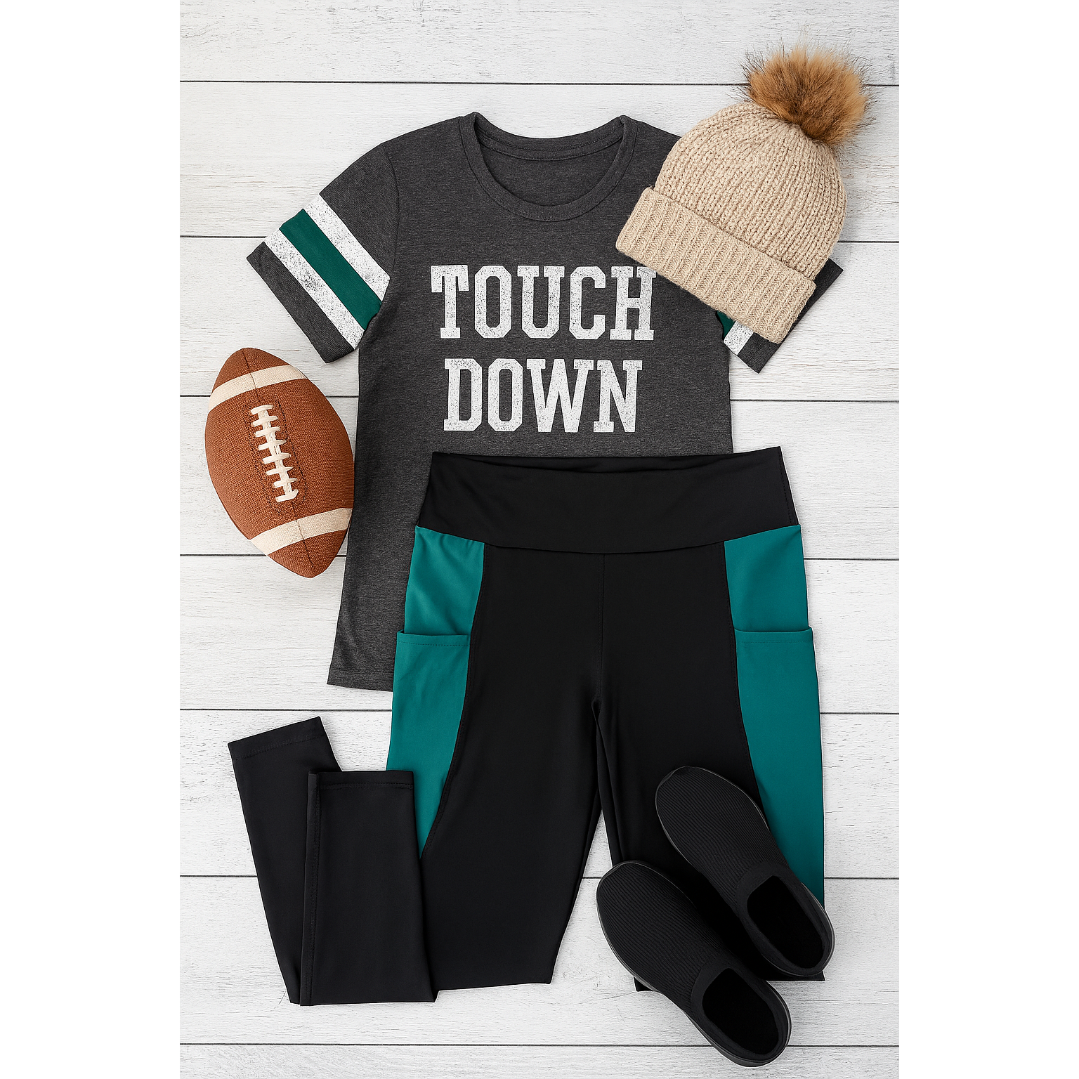PreOrder | The Gracie- Green Panel Full Length Leggings