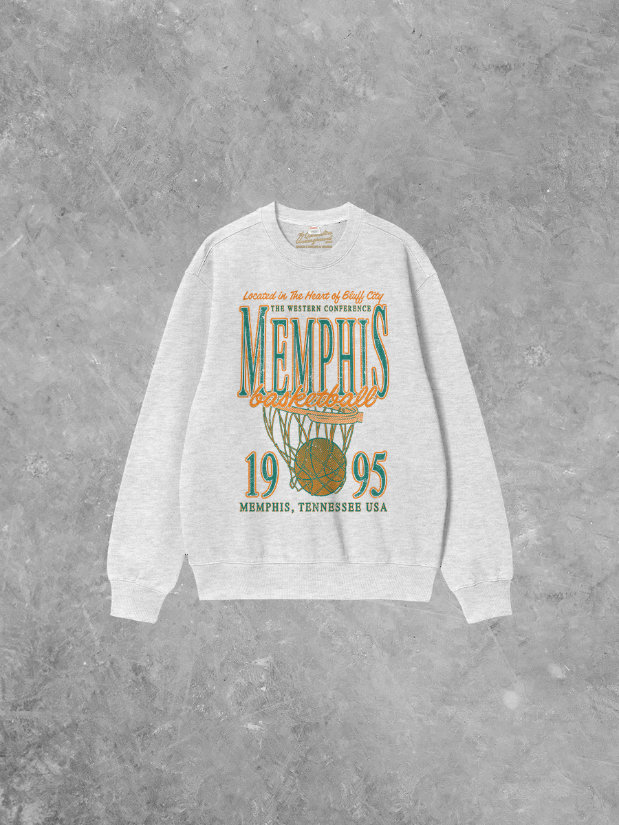 Memphis Basketball Boxy Cotton 90's Sweatshirt