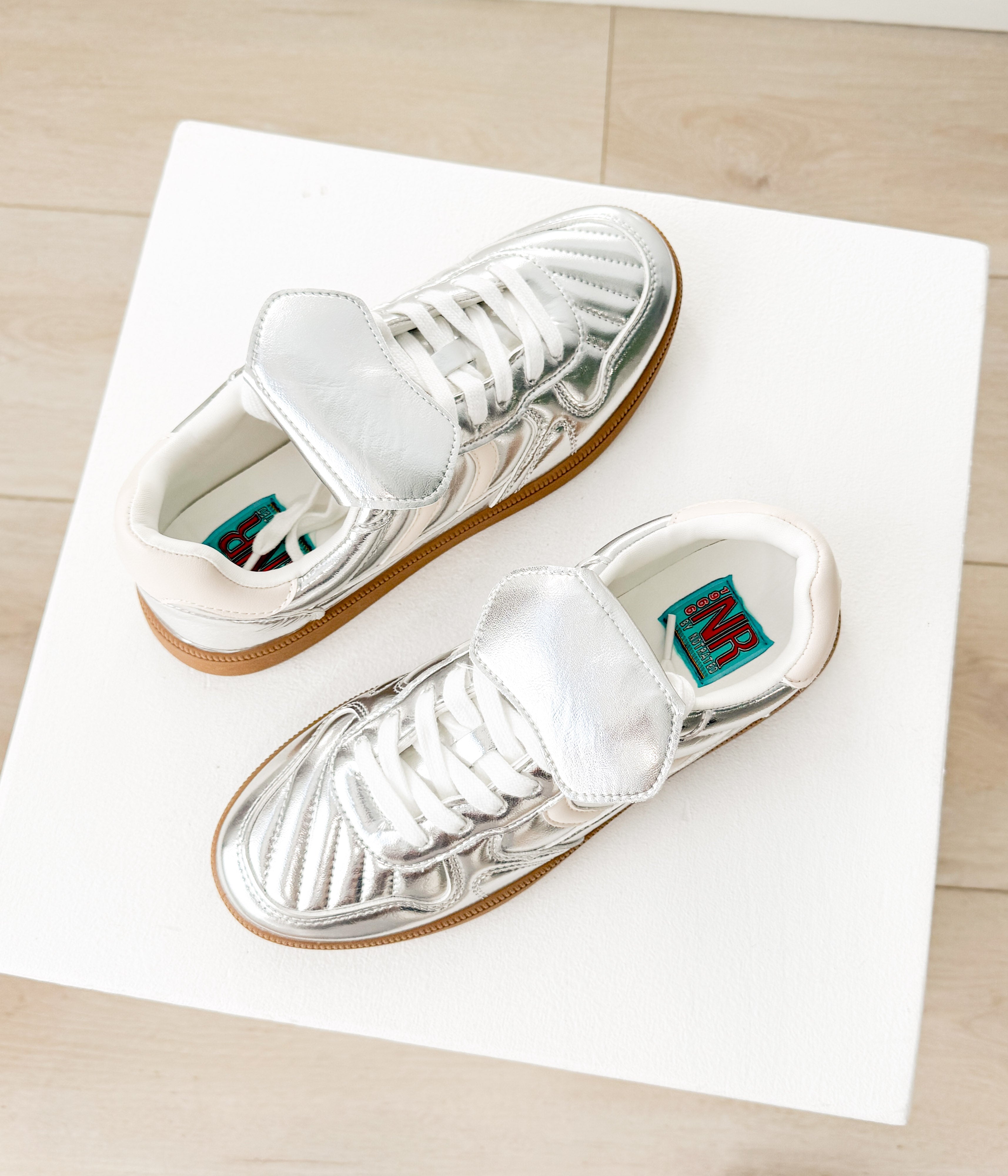 Milan Metallic Sneaker in Silver