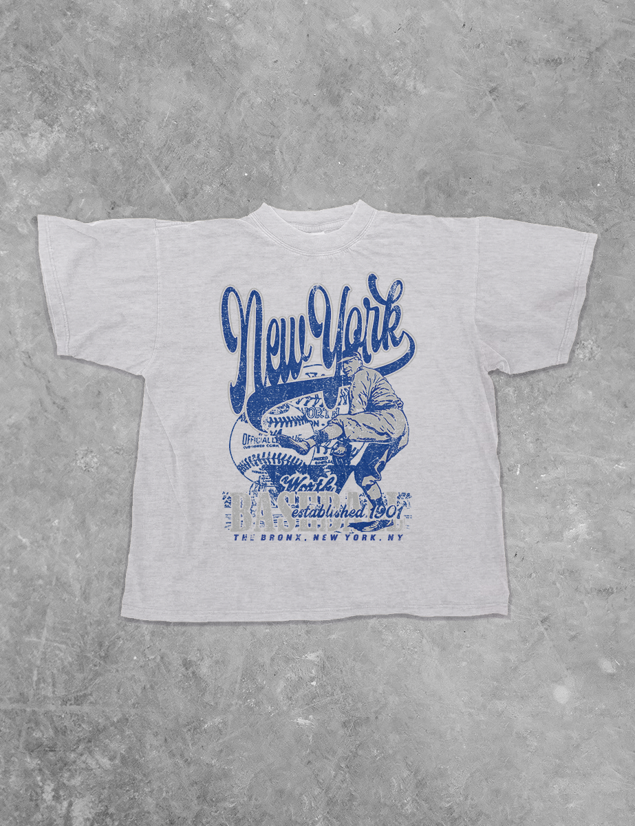 New York Baseball Boxy Cotton T-Shirt