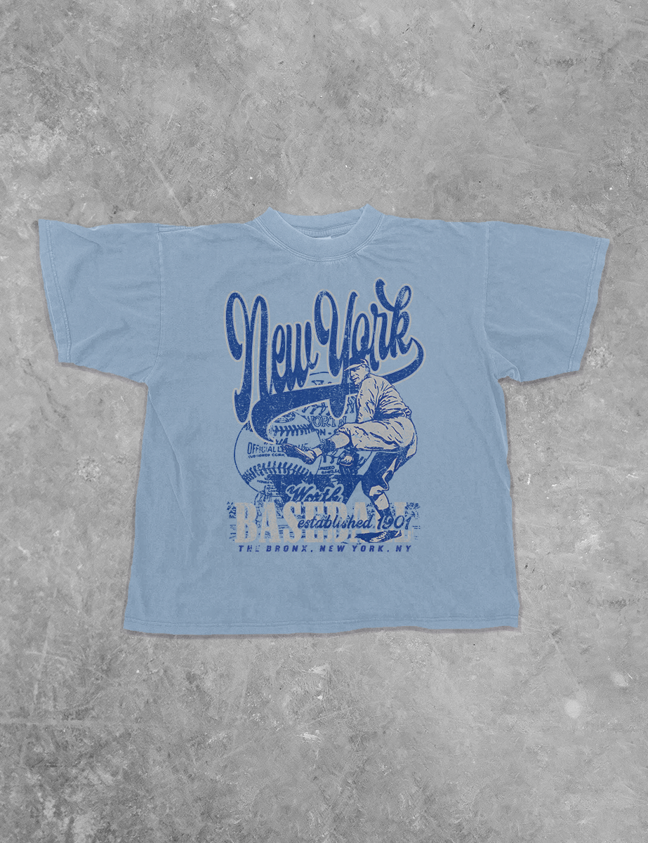 New York Baseball Boxy Cotton T-Shirt