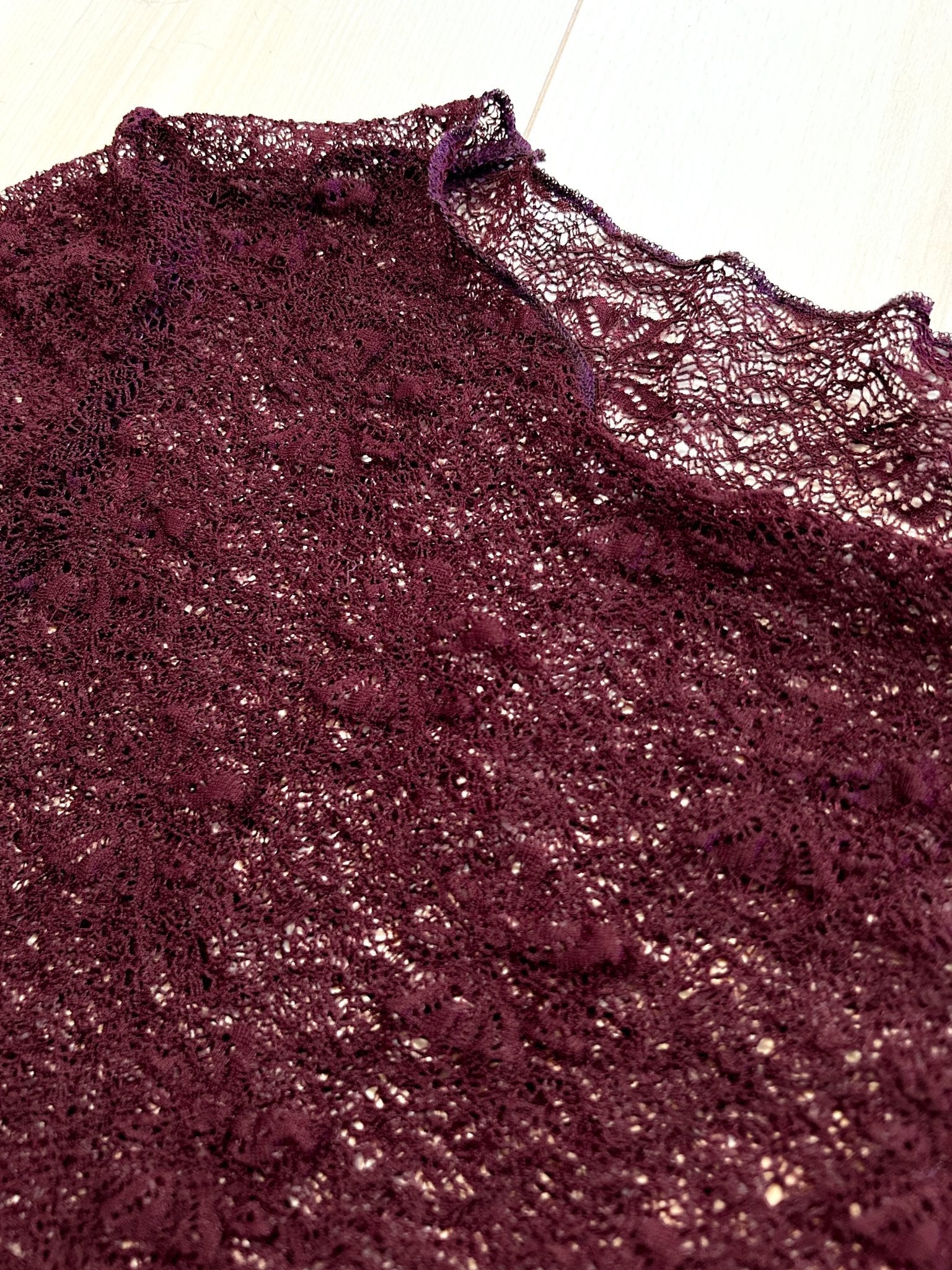 PREORDER Luxe Lace and Floral Textured Long Sleeve Sheer Top - Girl Code Couture