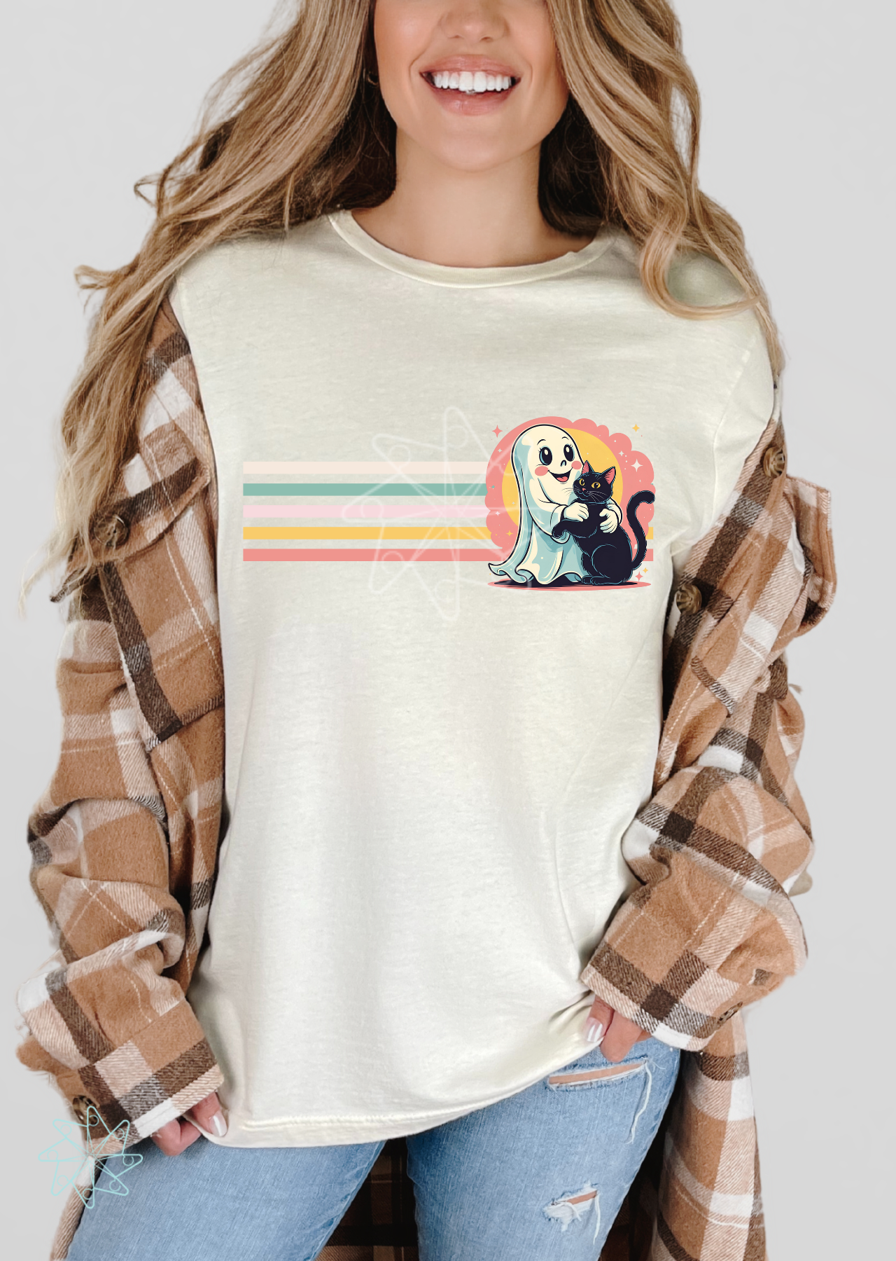 Retro Ghost & Cat Tee
