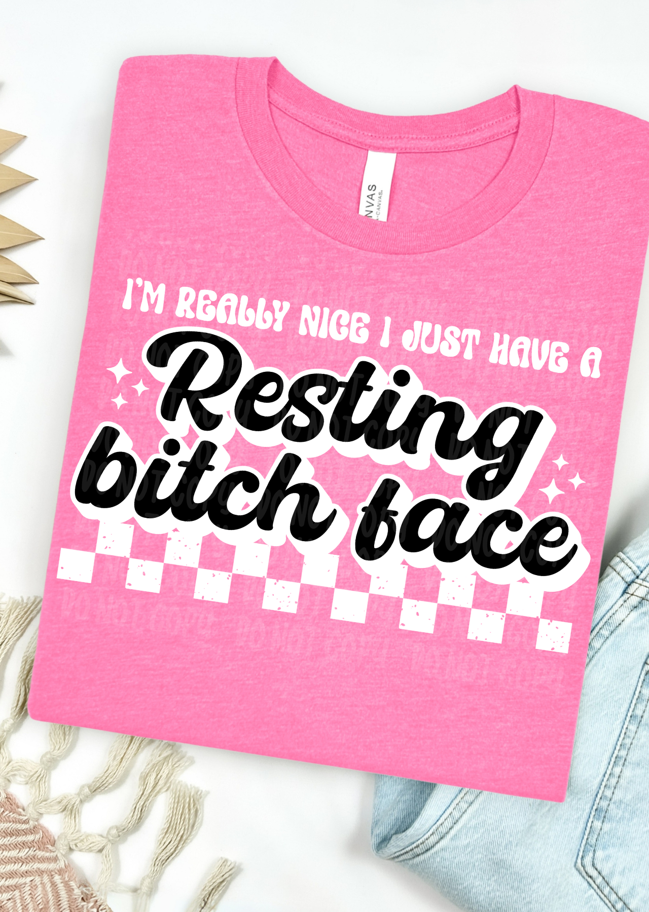 Checkered Sass Bella Canvas T-Shirt