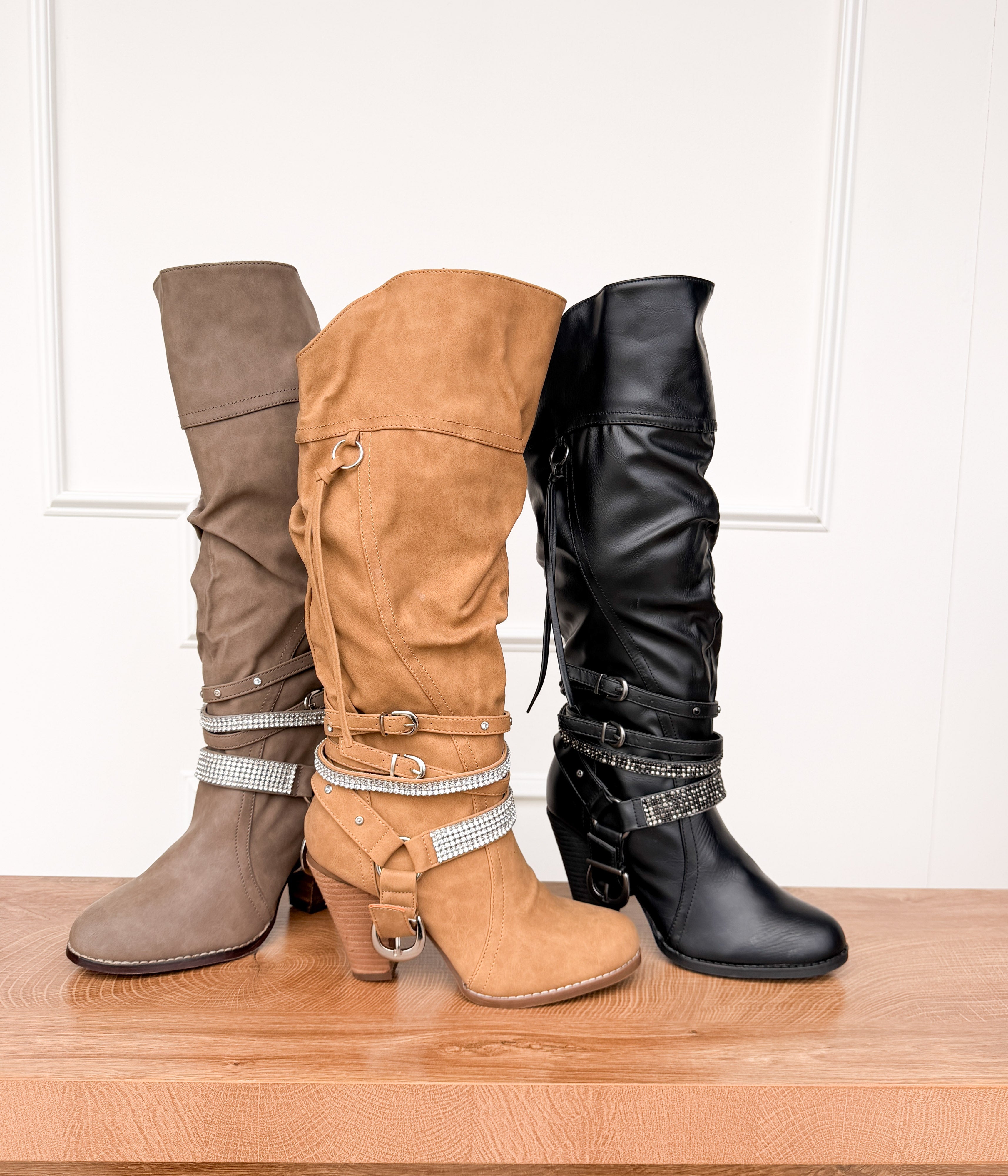 Stacey Boots in Taupe
