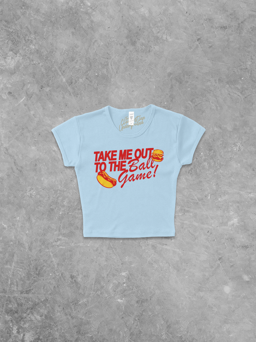 Take Me Out To The Ball Game Micro-Ribbed Baby Tee