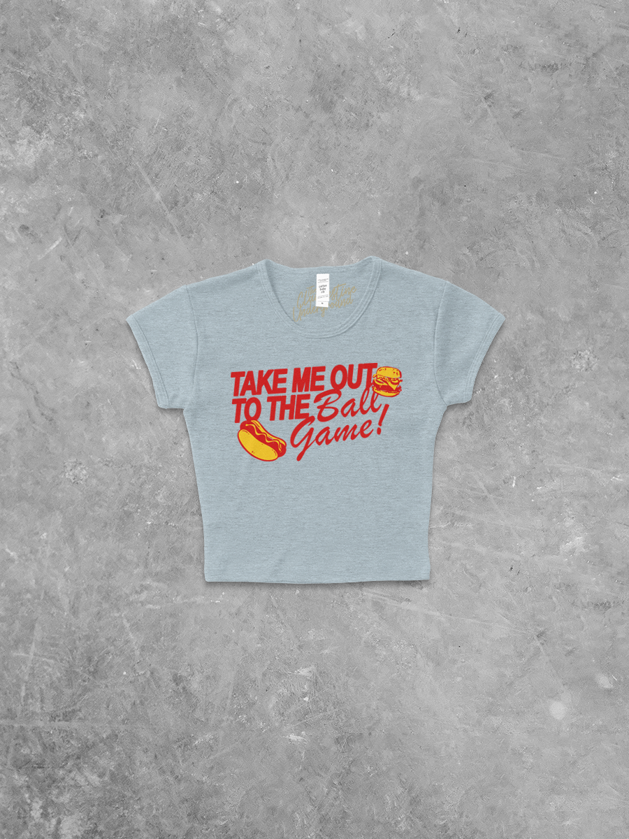 Take Me Out To The Ball Game Micro-Ribbed Baby Tee