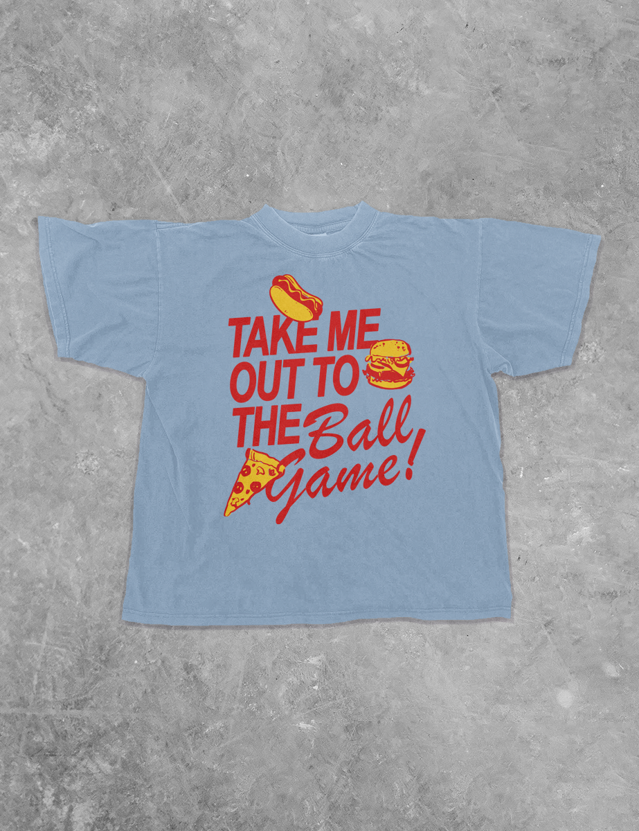 Take Me Out To The Ball Game Boxy Cotton TShirt