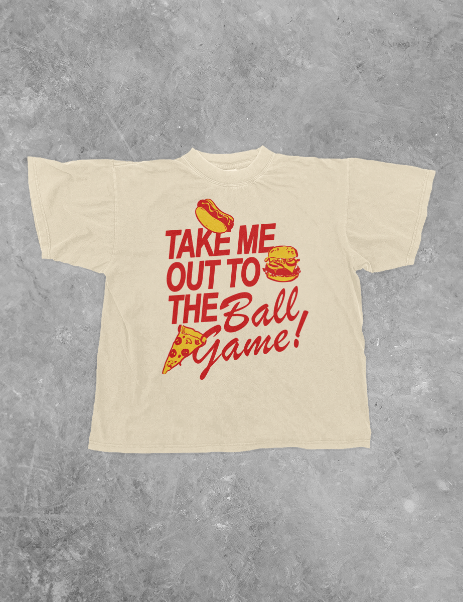 Take Me Out To The Ball Game Boxy Cotton TShirt