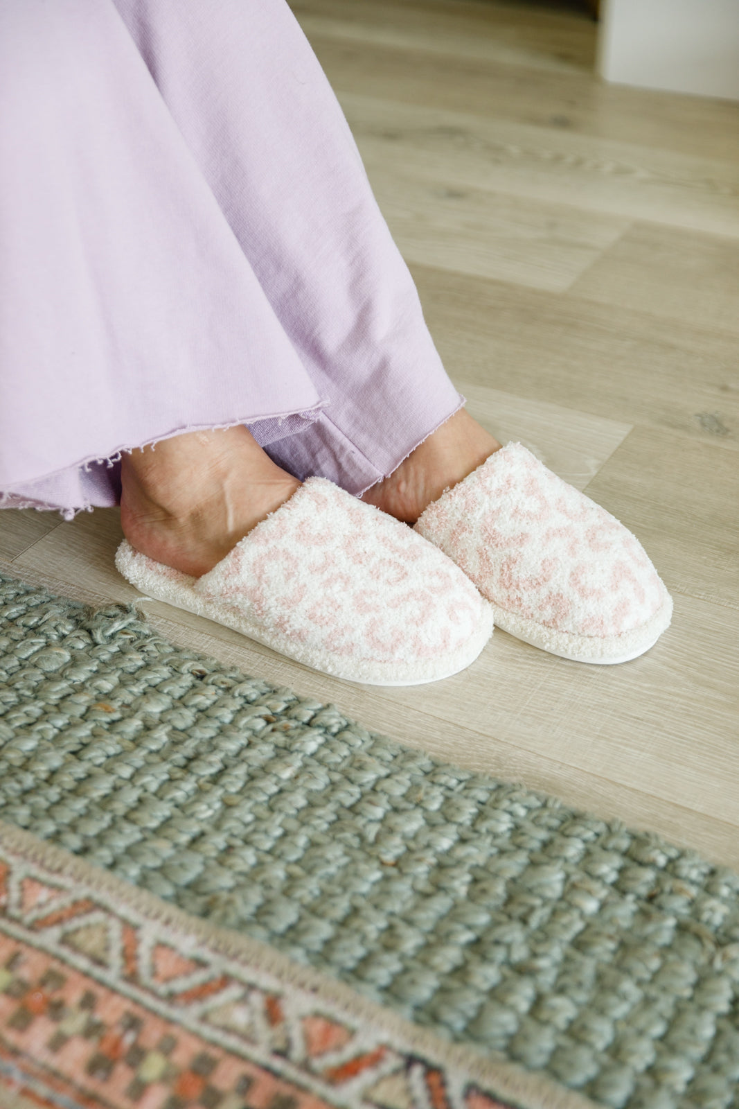 Fuzziest Animal Print Slippers In Pink