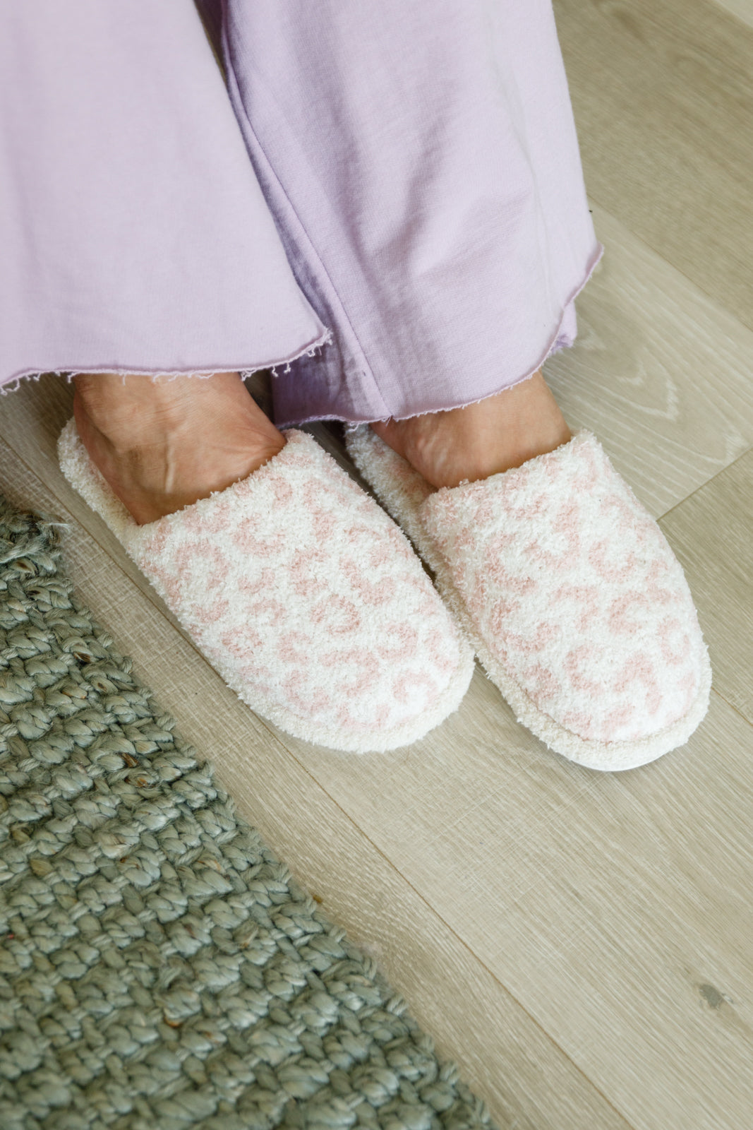 Fuzziest Animal Print Slippers In Pink